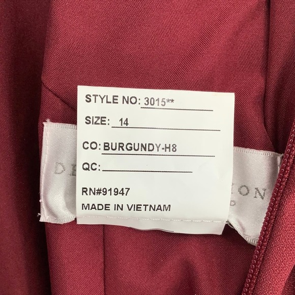 NEW! Dessy Collection Size 14 Sleeveless Lace Back Trumpet Gown $278 msrp I21-10 - Picture 6 of 10